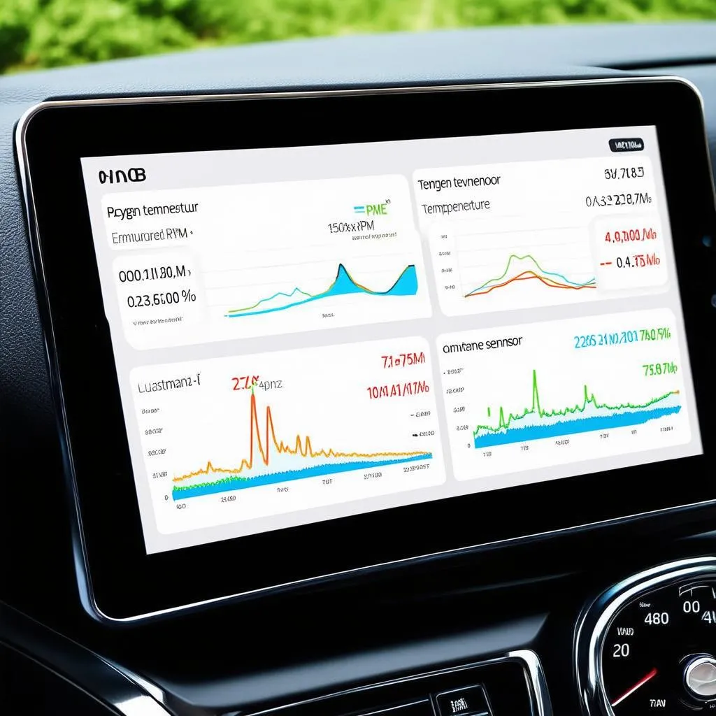 car diagnostics on tablet